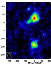 VLA radio telescope image of the young, multiple-star system L1551 IRS 5