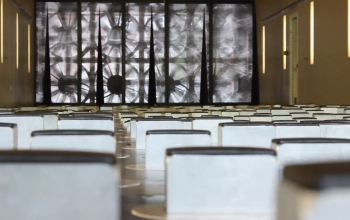 rows of shapes in a wind tunnel