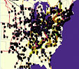 Eastern U.S. power transfer distribution factor flows