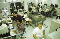 Students often work on Center research or class projects in the controlled-environment Metrology Laboratory.