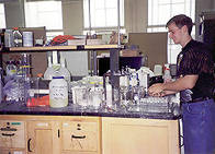 Student in a lab.