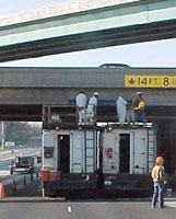 We find creative ways to test actual bridges and buildings in the field.